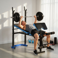 Adjustable weight bench with - adjustable,