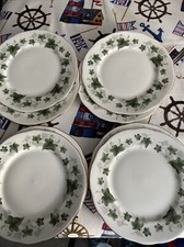 DUCHESS FINE BONE CHINA Ivy pattern 8 X 8 1/4 inch dessert /salad plates