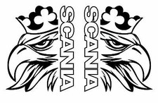 SCANIA VINYL DECAL STICKERS x2
