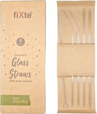 Glass drinking straws eco - glass,