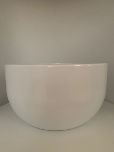 White ceramic cache pot - white,