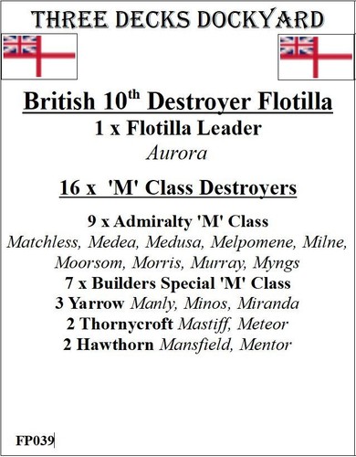 3000 british 10th destroyer - 1/3000,