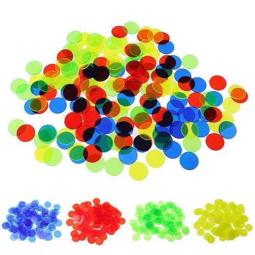 Pack 100 bingo chips multi - chips, (multi