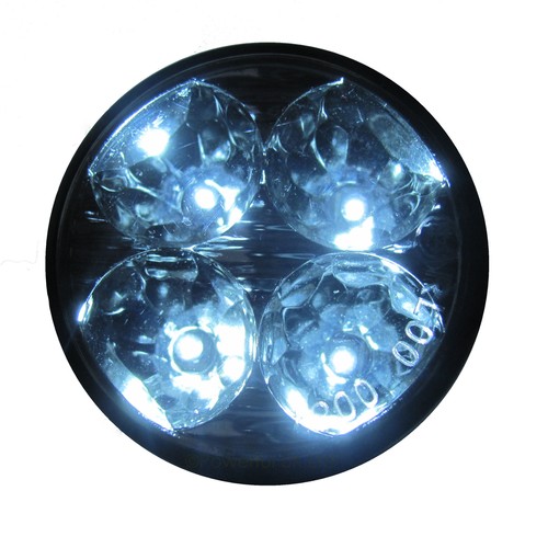 Smoked round light led - round,
