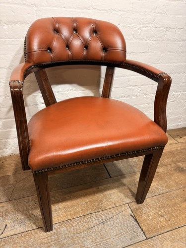 Chesterfield leather desk - leather,