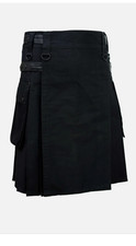 Men Black Leather Straps