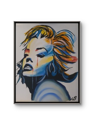 Colourful portrait woman - portrait, 16x20