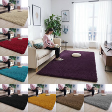 Thick Shaggy Large Rugs Non