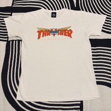 Thrasher Venture Awake Collab Print White T-Shirt - Size Large
