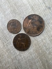 Old British Penny Coins 1899