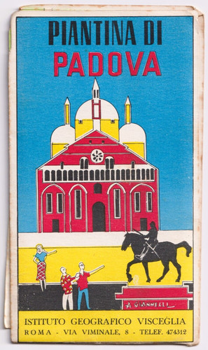 Vintage map padova italy - vintage,
