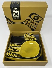 Hornsea/Magpie - John Clappison Design Large Bird Dish - Chartreuse Mod