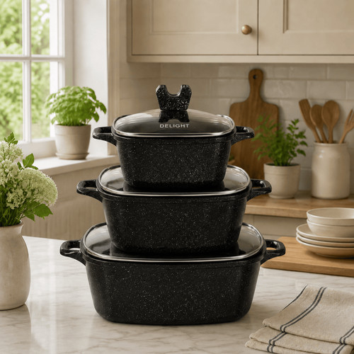 3pcs die cast - cast, pot