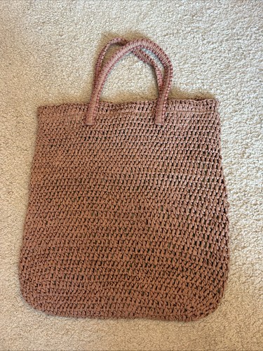 Zara dusty pink - straw, bag