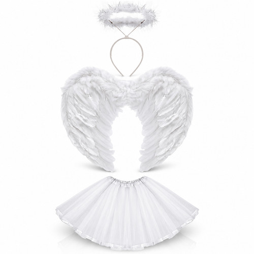 White angel fairy costume halo - white,