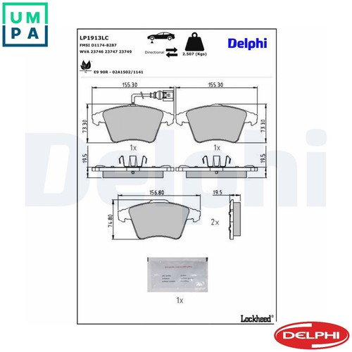 Brake pad set disc - brake,