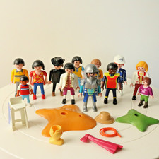 Playmobil Figure Bundle – 11 Figures, Knight, Accessories & Baby High Chair