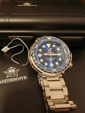 Addiesdive Automatic Divers Watch 300m Blue Dial Excellent Lume