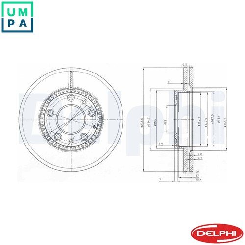 Brake disc bg3724 - for, mazda
