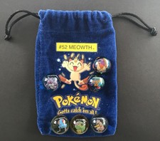 6 X Pokemon Marbles + Bag