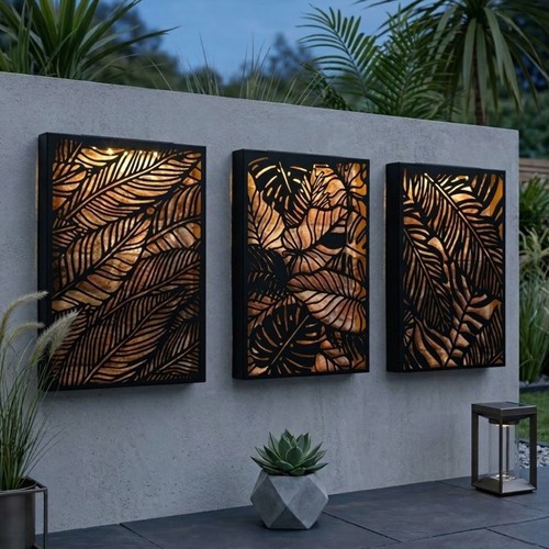 Trio leaves solar panel wall - trio,