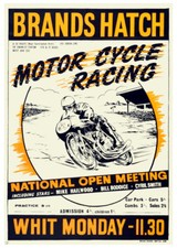 VINTAGE POSTER Brands Hatch
