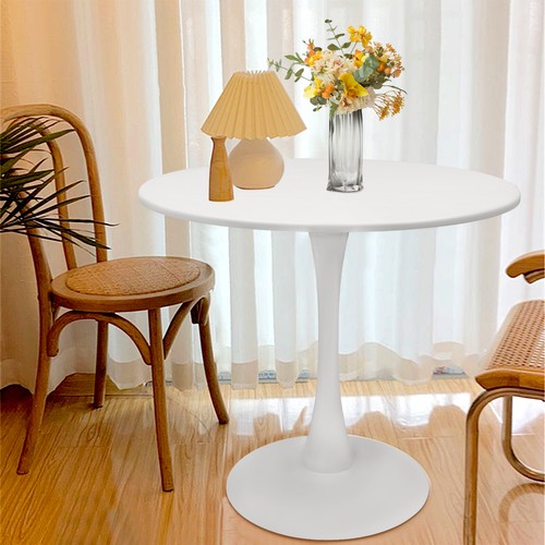 Mid century white round - mid-century,