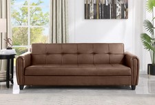 3 Seater Zinc PU Leather Sofa