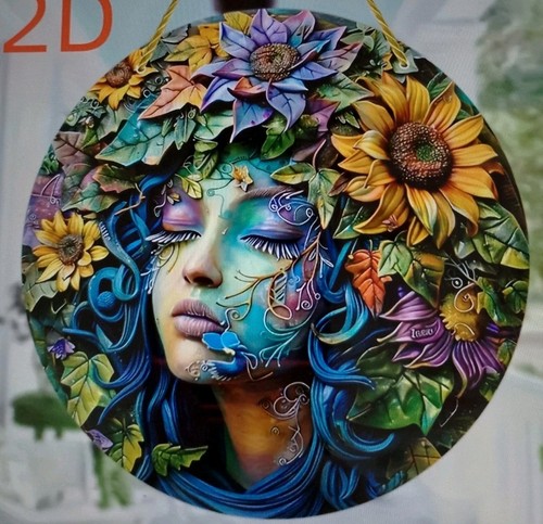 Retro colourful floral - retro, face