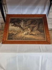 Original Old Antique Print Rabbit Hunting Birds Dogs Cousen Lee 55cm x 39cm