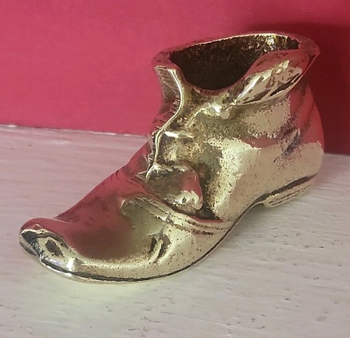 Vintage brass boot ornament - vintage,