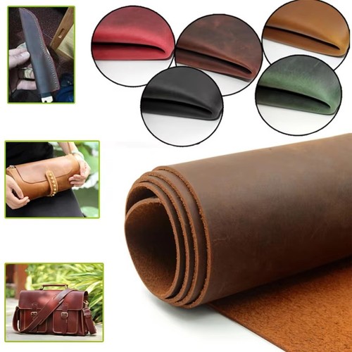 Leather crazy horse oil tanned - crazy,
