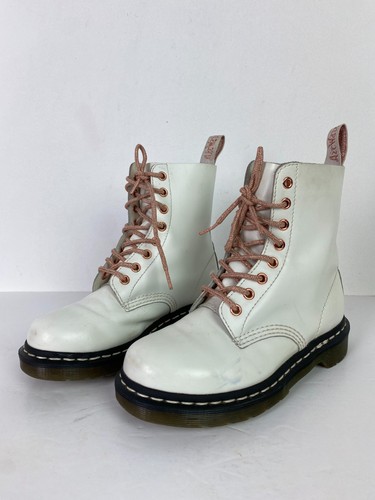 Martens white leather lace - dr,