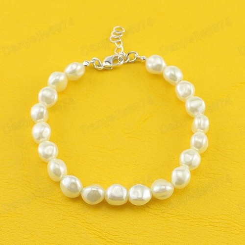 Cream pearl bracelet - pearl,