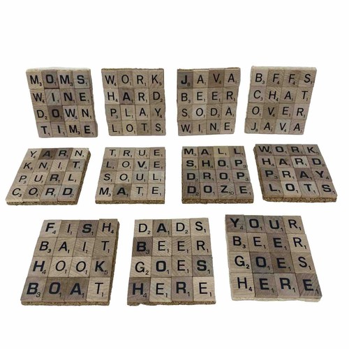Handmade scrabble drink - 11,