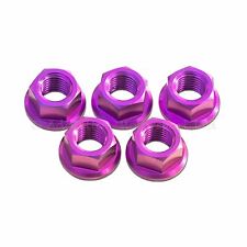 5x Purple M10x1.25 Titanium
