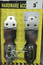 2 pcs 3” Anti Theft Hasp Staple Shed Bolt Latch Steel Door Lock Padlock Clasp uk