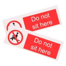  2 Pcs Office Warning Caution Sticker Adt Security Signs Business