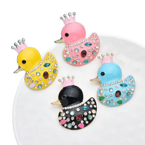 4pcs crown duck - duck, enamel