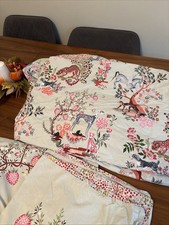 Cath kidston King Size Duvet Set 100% Cotton Animal Design Reversible VGC £89
