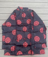 Traditional Chinese Tang Suit Jacket for Men (tangzhuang) In Black/Red