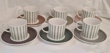 6x Susie Cooper Regency Stripe