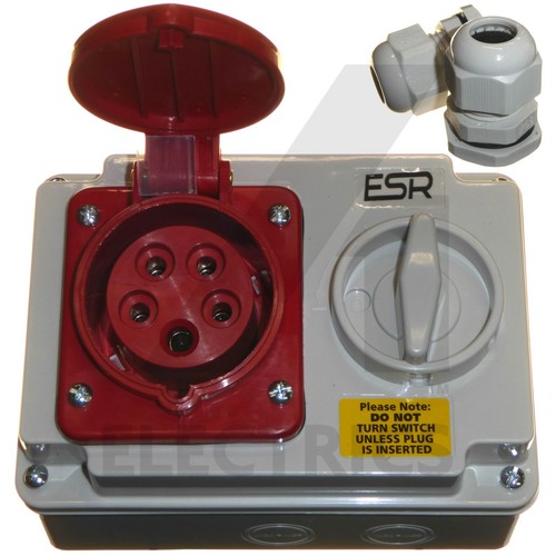 Interlocked switched socket - switched,