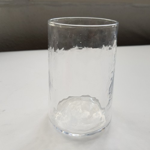 Textured glass pot vase