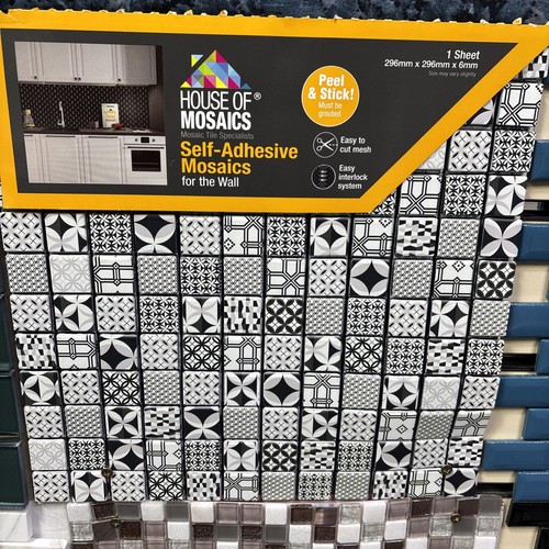 10x mosaic glass tile peel - tile, and