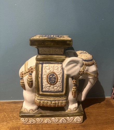 Vintage style ceramic elephant - ceramic,