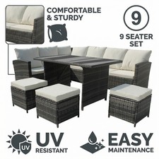 9Seater Rattan Corner Sofa Set