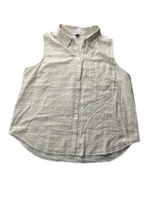 Dash Button Shirt XL Beige Top