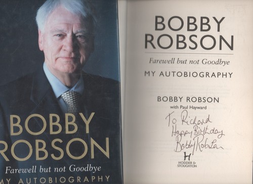 Signed bobby robson farewell - bobby,