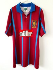 Aston Villa Retro Home Shirt 1993. Large. Score Draw. Red Adults Football Top L.
